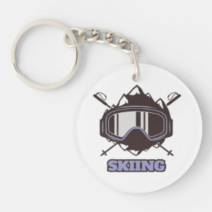 Cool Ski Helmet  Key Ring