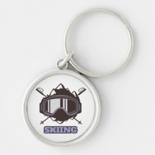 Cool Ski Helmet Key Ring