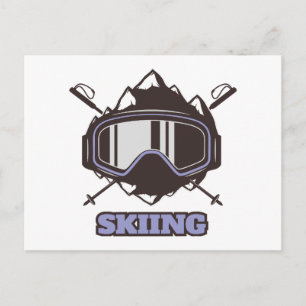 Cool Ski Helmet Postcard