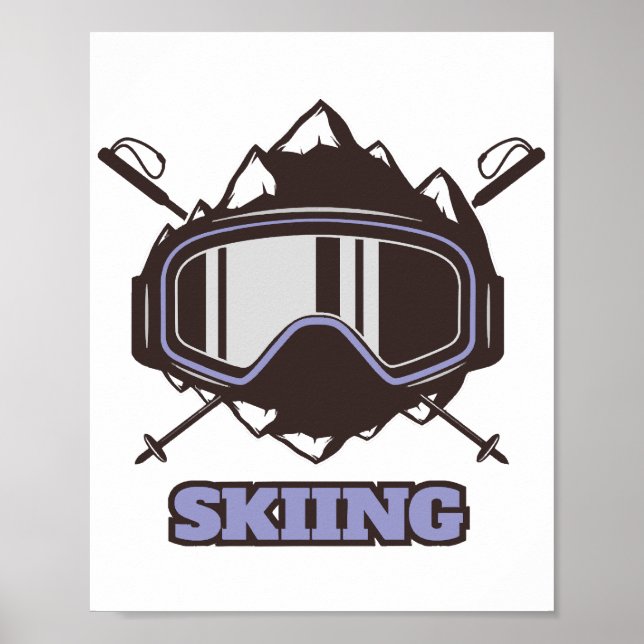 Cool Ski Helmet  Poster (Front)