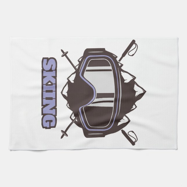 Cool Ski Helmet  Tea Towel (Horizontal)