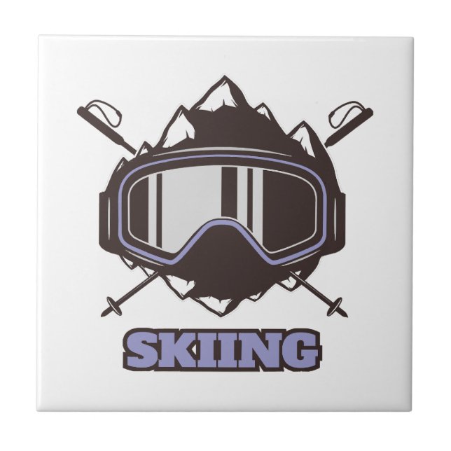 Cool Ski Helmet  Tile (Front)