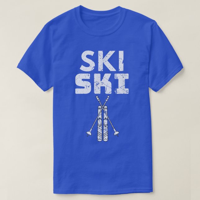 Cool Ski Lover Sports Snow Skiing Skiers Men Women T-Shirt (Design Front)