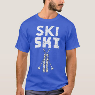 Cool Ski Lover Sports Snow Skiing Skiers Men Women T-Shirt