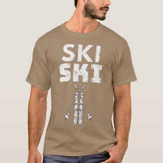 Cool Ski Lover Sports Snow Skiing Skiers Men Women T-Shirt