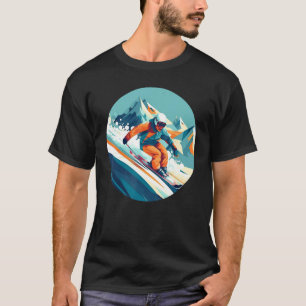 Cool Ski Sport in Winter for Cool Snow Slope T-Shirt