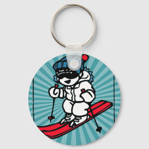 Cool Skier   skiing lover   skiing gift  for skier Key Ring
