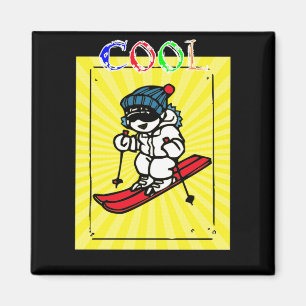 Cool Skier Skiing lovers skiing gift skiing Magnet