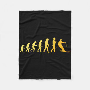 Cool Skiing Art For Men Women Skiing Themed Ski Lo Fleece Blanket