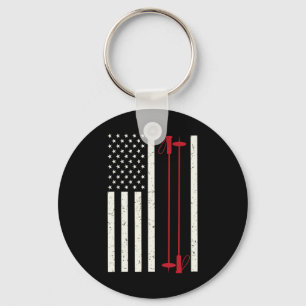 Cool Skiing Art For Men Women Skiing Themed Ski Lo Key Ring