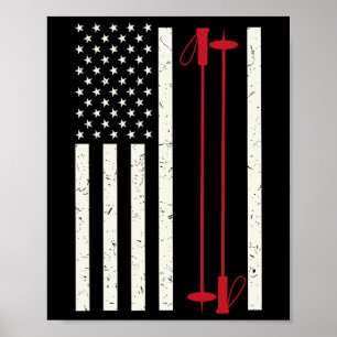 Cool Skiing Art For Men Women Skiing Themed Ski Lo Poster