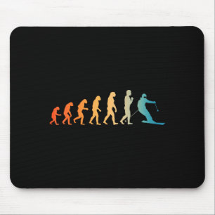 Cool skiing art for men women skiing themed ski mouse mat