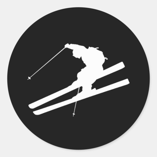 Image of Cool skiing Classic Round Sticker