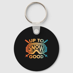Cool skiing design for men women ski skier snow key ring
