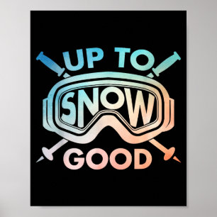 Cool skiing design for men women ski skier snow poster