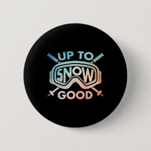 Cool Skiing Design For Men Women Ski Skier Snow Sk 6 Cm Round Badge
