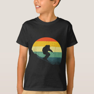 Cool skiing for men women retro ski snow skiers T-Shirt