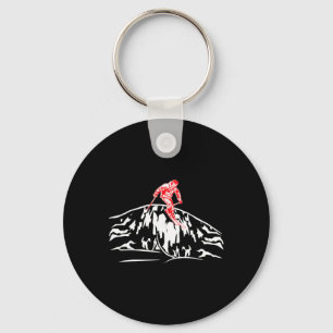 Cool Skiing Skis Downhill Mountain Adventure Skier Key Ring