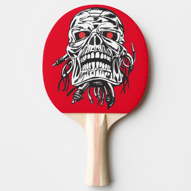 Cool Skull Ping Pong Paddle (Front)