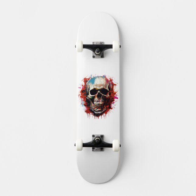 Cool Skull Skeleton Skateboard (Front)
