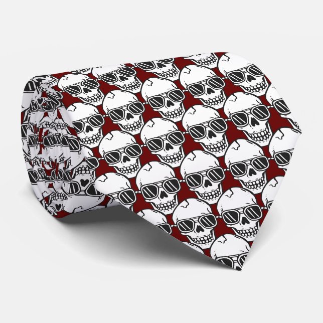 Cool Skull Tie (Rolled)