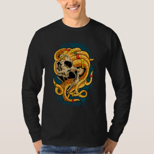Cool Skull with Dreaded Locks Octopus Tentacles T-Shirt