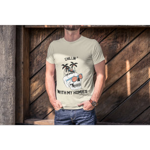 Cool Skull with Sunglasses Funny Halloween T-Shirt