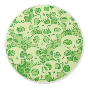 Cool skulls ceramic knob