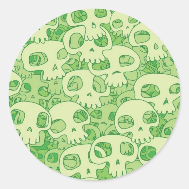 Cool skulls classic round sticker (Front)