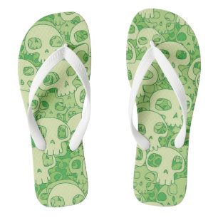 Cool skulls flip flops