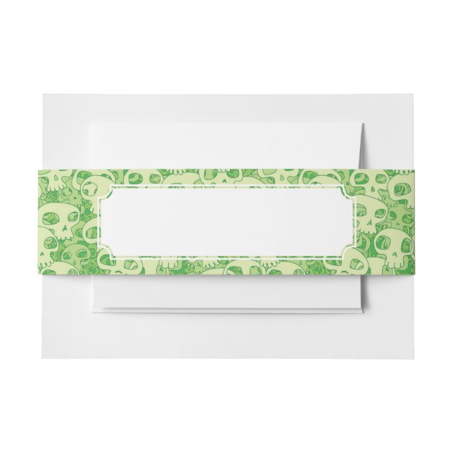 Cool skulls invitation belly band (Front Example)