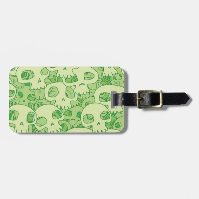 Cool skulls luggage tag (Front Horizontal)