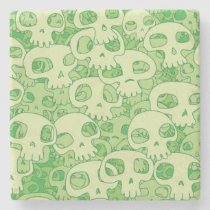 Cool skulls stone coaster