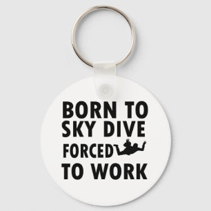 Cool Sky Diving Designs Key Ring