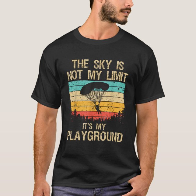 Cool Skydiving Art For Men Women Skydive Parachute T-Shirt (Front)