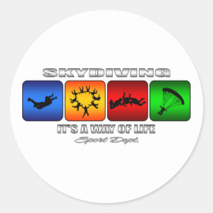 Cool Skydiving It Is A Way Of Life Classic Round Sticker