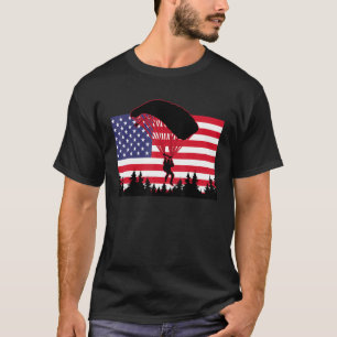 Cool Skydiving Men Women Skydiver American Flag Sk T-Shirt
