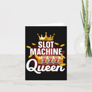 Cool Slot Machine Queen Art For Women Girls Casino Card