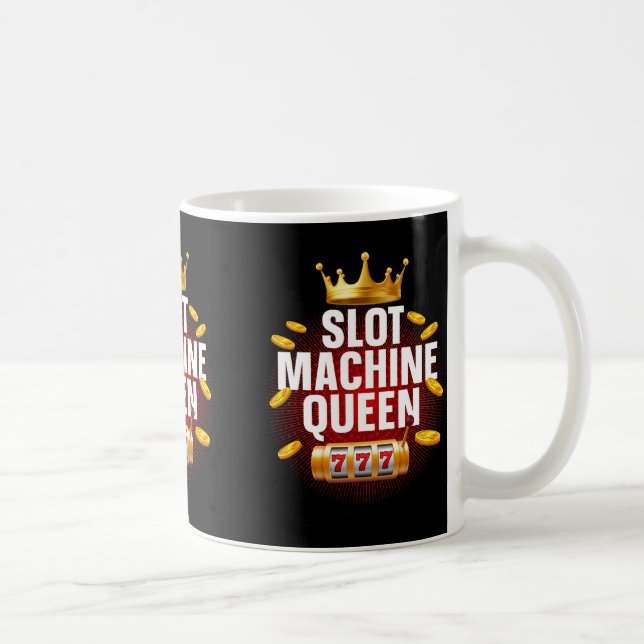 Cool Slot Machine Queen Art For Women Girls Casino Coffee Mug (Right)