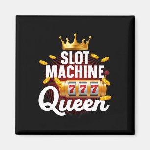 Cool Slot Machine Queen Art For Women Girls Casino Magnet