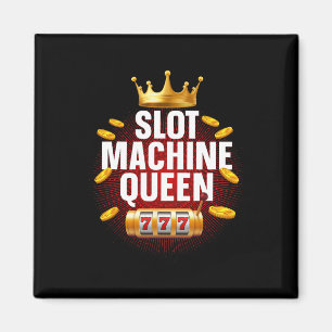 Cool Slot Machine Queen Art For Women Girls Casino Magnet