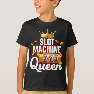 Cool Slot Machine Queen Art For Women Girls Casino T-Shirt