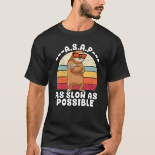 Cool Sloth As Slow As Possible Retro Vintage Sloth T-Shirt