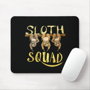 Cool Sloth Squad – Funny Lazy Animal Lover Design Mouse Mat