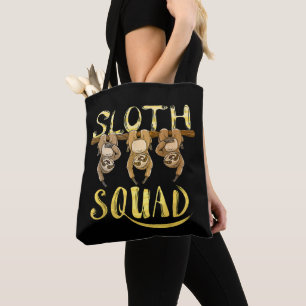 Cool Sloth Squad – Funny Lazy Animal Lover Design Tote Bag
