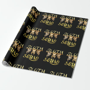 Cool Sloth Squad – Funny Lazy Animal Lover Design Wrapping Paper