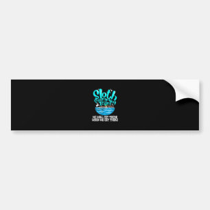 Cool Sloth Swimming Team  Funny Animal Swimmer Bumper Sticker