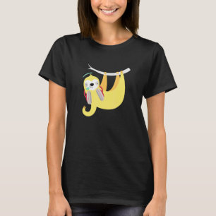 Cool Sloth With Headphones Chills T-Shirt