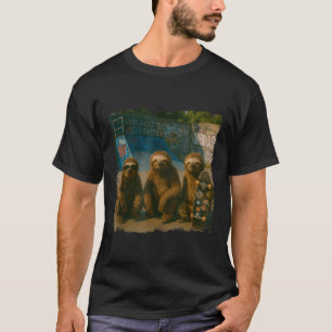 Cool Sloths Skatepark Vintage Photo T-Shirt