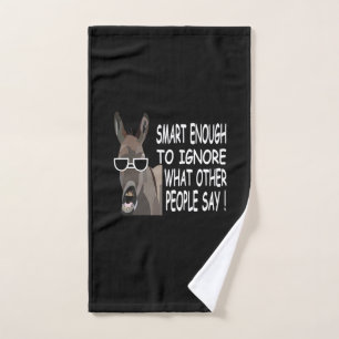 Cool Smart Donkey Hand Towel